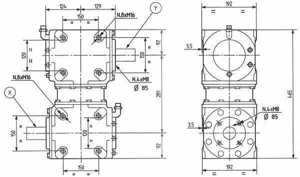 Pièces agricoles - Transmission - Boîtier T-279D 1:1,82