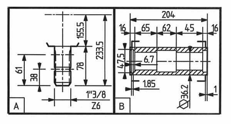 Pièces agricoles - Transmission - Boîtier T-27C 1:1