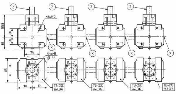Pièces agricoles - Transmission - Boîtier T-27C 1:1
