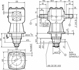 Pièces agricoles - Transmission - Boîtier LF-205J 1:1,92