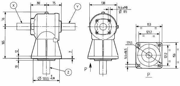 Pièces agricoles - Transmission - Boîtier LF-141A 1:1,47