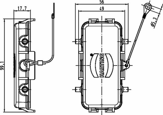 Pièces agricoles - Electricité - Couvercle 16B avec 4 cames, métal