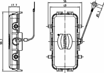 Pièces agricoles - Electricité - Couvercle 16B avec 4 cames, métal