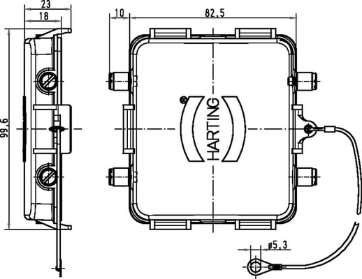 Pièces agricoles - Electricité - Couvercle 32B avec 4 cames, métal