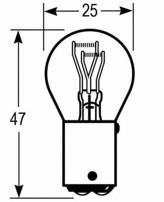 Pièces agricoles - Tracteur pièce adaptable - Ampoule (x2) PR21W 12V 21W/5WVapormatic