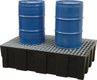 Bac de vidange polyéthylène [hdpe] noir 224L capacité 600kg 1205x805x330mm Cemo