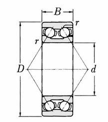 Pièces agricoles - Roulements - Roulement à billes à contact oblique 12x32x15.9mm SKF