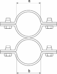 Pièces agricoles - Cloture,Jardin & Sylviculture - Collier serr. transv 1¼" x 1¼"