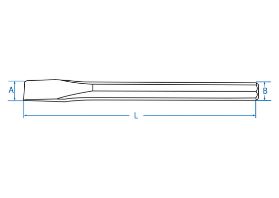 Outils - Outils divers - Burin plat 26x300mm