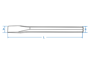Outils - Outils divers - Burin plat 26x300mm