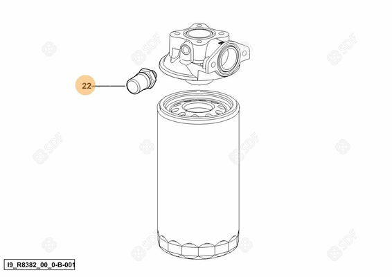 Pièces agricoles - Capteurs - pressostat 0.4/0.5 BAR Deutz-Fahr origine