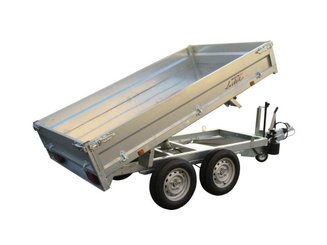 Materiels - Remorque voiture - BENNE 256x148x30 freinée roues dessous PTAC : 2500 kg
