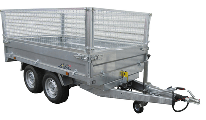 Materiels - Remorque voiture - BENNE 256x148x30 freinée roues dessous PTAC : 2500 kg