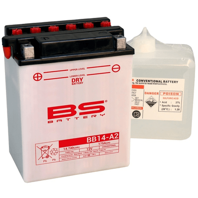 Pièces Quad & Motos - Electrique - Batterie BS BATTERY Haute-performance avec pack acide - BB14-A2