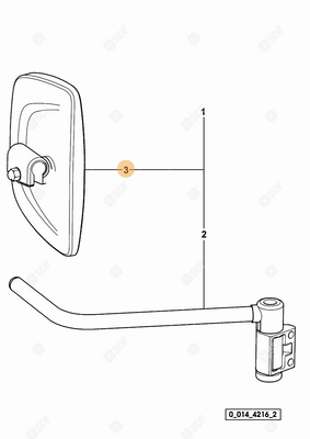 Pièces agricoles - Cabine et structure - RETROVISEUR
