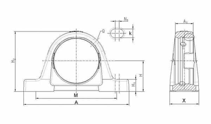 Pièces agricoles - Roulements - Logement de palier sans insert