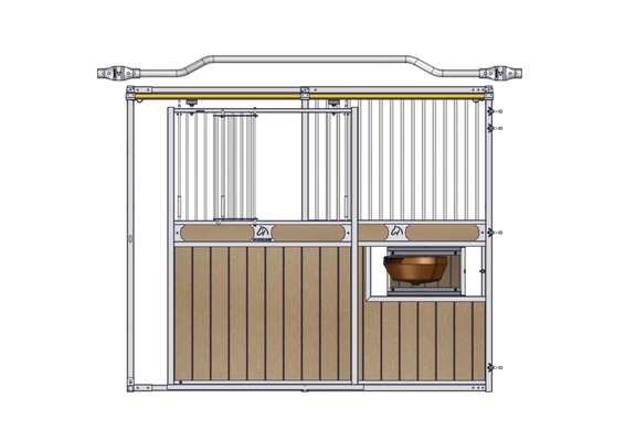 Accessoires et options matériel  - Matériel d'élevage - autre - FACADE CHAMEROLLES PORTILLON RESINE L.3M