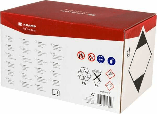 Pièces agricoles - Eclairage - Batterie 12V 30Ah 300A Kramp