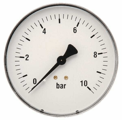 Pièces agricoles - Hydraulique - Manomètre 100Ø 0-10bar ½" arr.