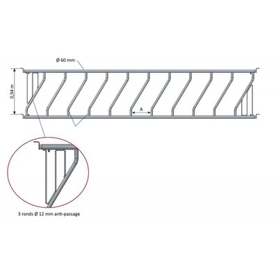 Accessoires et options matériel  - Matériel d'élevage - autre - LIBRE SERVICE 3 BARRES 4M