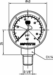 Pièces agricoles - Hydraulique - Indicateur - optique