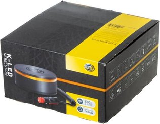 Pièces agricoles - Eclairage - Gyrophare à LED, ronde, 12-24 V, ambre, magnétique, Ø 149 mm x 60 mm, K-LED Rebelution Hella