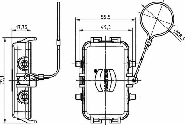 Pièces agricoles - Pièce Pulvérisateur - Couvercle 10B avec 4 cames, métal