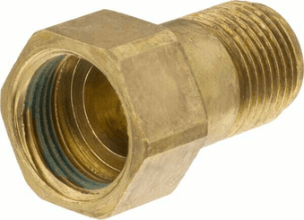 Pièces agricoles - Hydraulique - Adaptateur K-Lock filetage femelle TR20 x filetage mâle M18, laiton
