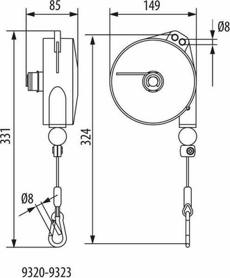 Pièces agricoles - Outils atelier - Equilibreur 4-6kg 2 m