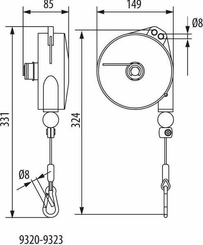 Pièces agricoles - Outils atelier - Equilibreur 4-6kg 2 m