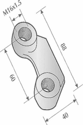 Pièces agricoles - Travail du sol - Plaque de serrage M16 EA 60 p/Maschio