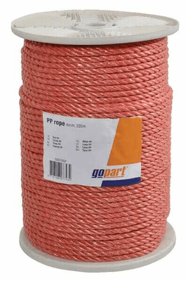 Pièces agricoles - Fasteners - Corde PP orange 6 mm, 220 m