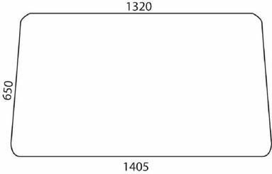 Pièces agricoles - Tracteur pièce adaptable - Pare-brise sup.