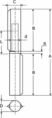 Pièces agricoles - Fasteners - Gonds à souder 80 mm inoxydable