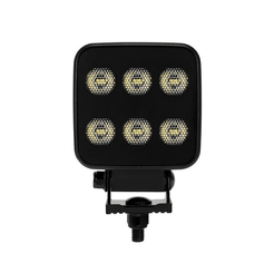 Pièces agricoles - Eclairage - Lampe de travail LED, 60W, 6600lm, carrée, 12/24V, blanche, 92x109,5x51,1mm prise Deutsch, faisceau large, 12LED