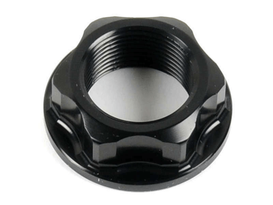 Pièces Quad & Motos - Pièces communes - Écrou de colonne de direction/d'axe de roue arrière LIGHTECH M24x1.5 alu noir