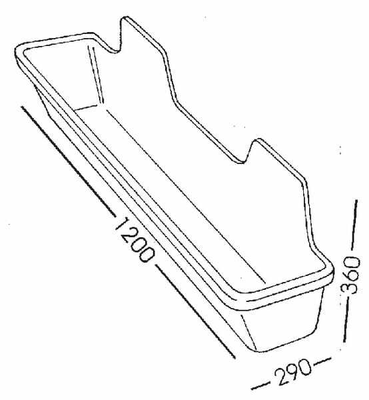 Pièces agricoles - Cloture,Jardin & Sylviculture - Auge à fixer 120cm - 50L