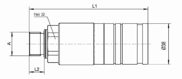 Pièces agricoles - Hydraulique - Coupleur 1/2" BSP int.