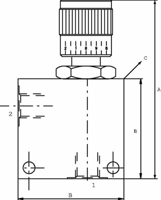 Pièces agricoles - Hydraulique - Régulateur de débit à 2 voies A04 AZ