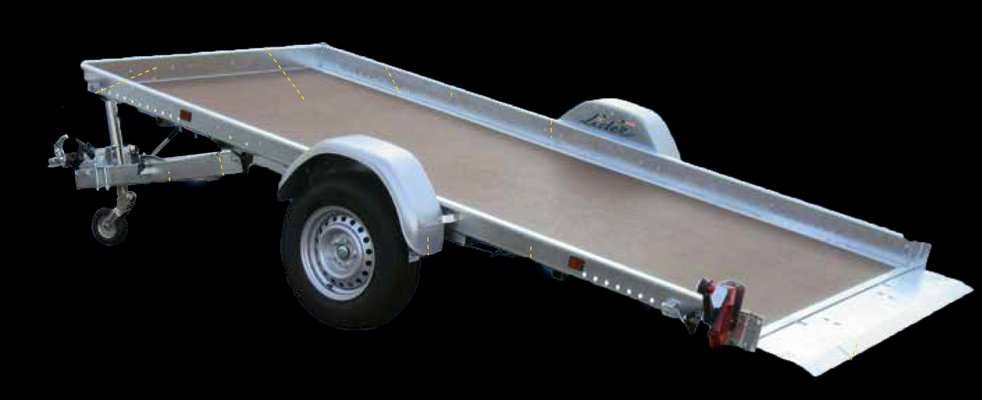 Materiels - Remorque voiture - ROBUST PLATEAU 350x180x12 freinée PTAC : 1600 kg