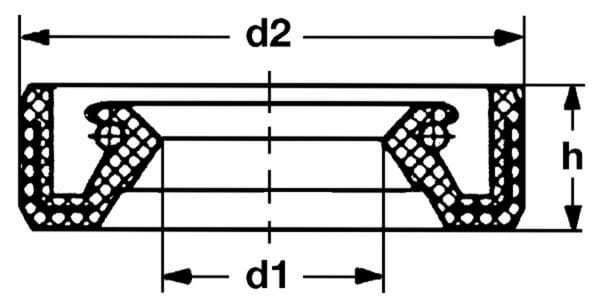 Pièces agricoles - Jardin et forêt pièce origine - Joint d'huile, 12,7x28,6x6,4