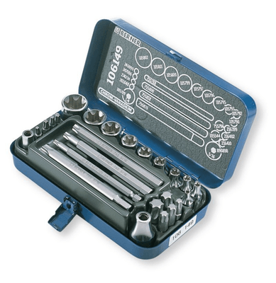 Outils - Outils divers - Coffret douilles et embouts Tx 25 pièces (par 1)