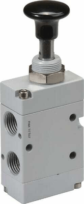 Pièces agricoles - Pièce pneumatique - Vanne 3/2, levier bouton 1/4"