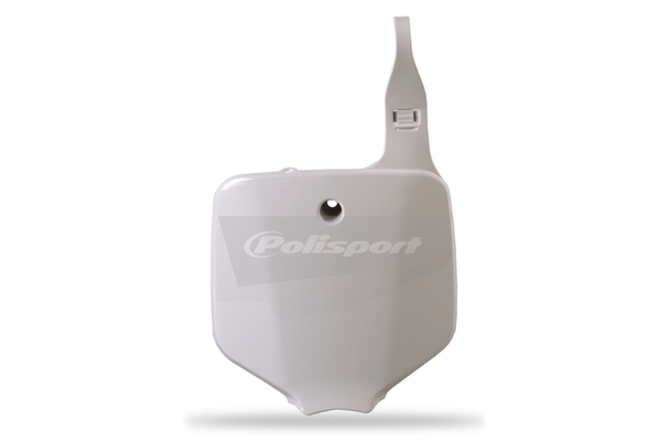 Pièces Quad & Motos - Plastiques - Plaque numéro frontale POLISPORT blanc Kawasaki/Suzuki