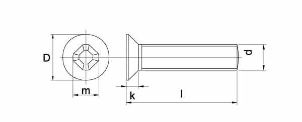 Pièces agricoles - Fasteners - Vis métrique à tête fraisée