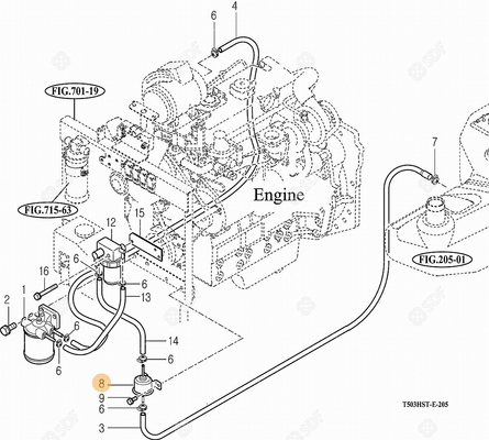 Pièces agricoles - Pieces moteur - POMPA ALIMENTAZIONE
