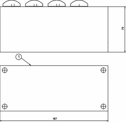 Pièces agricoles - Hydraulique - Bloc de retour 4x3/4" 1x1"1/2