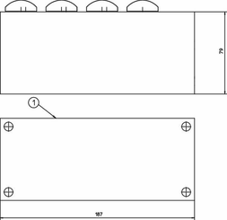 Pièces agricoles - Hydraulique - Bloc de retour 4x3/4" 1x1"1/2