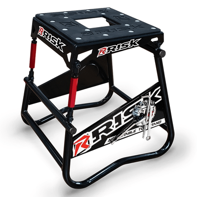 Pièces Quad & Motos - Transport - Garage - Paddock - Lève moto RISK RACING A.T.S. inclinaison réglable avec plaque aimantée