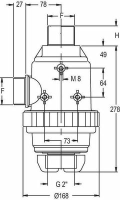 Pièces agricoles - Pièce Pulvérisateur - Filtre d'aspiration 2"M 220 l/min 50 mailles